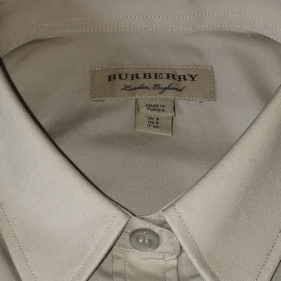 BURBERRY BUTTON DOWN WOMEN COTTON SHIRT - Picture 3 of 8